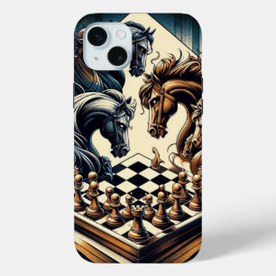 騎士のゲーム – チェスはファンタジーを満たす iPhone 15 MINIケース