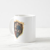 騎士のコート中世の古いギフトファッションド コーヒーマグカップ (正面左)