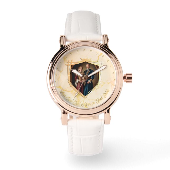 騎士のコート中世の古いギフトファッションド 腕時計 (正面)