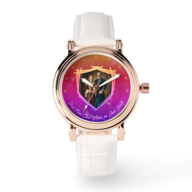 騎士のコート中世の古いギフトファッションド 腕時計 (正面)