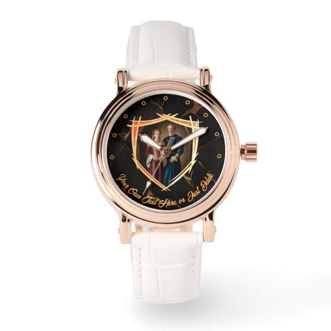 騎士のコート中世の古いギフトファッションド 腕時計 (正面)