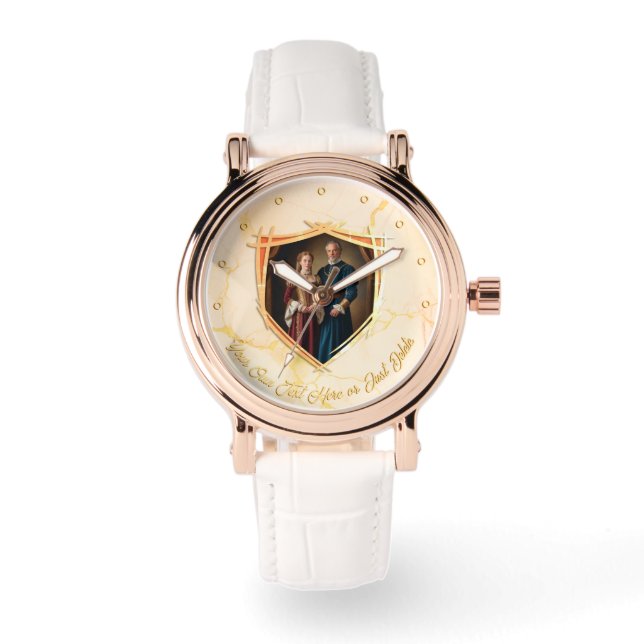 騎士のコート中世の古いギフトファッションド 腕時計 (正面)