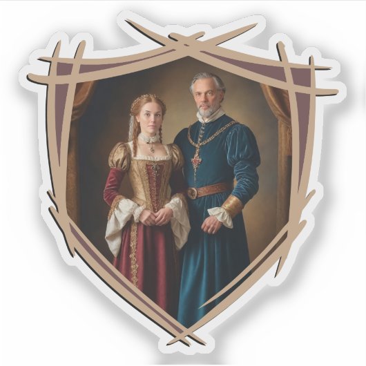 騎士のコート中世の古いファッションドヴィンテージ シール (正面)