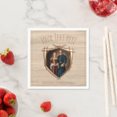 騎士のコート中世の古いファッションドヴィンテージ スタンダードカクテルナプキン (インサイチュ)