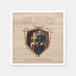 騎士のコート中世の古いファッションドヴィンテージ スタンダードカクテルナプキン