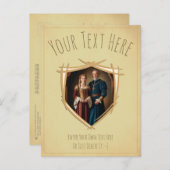 騎士のコート中世の古いファッションドヴィンテージ ポストカード (正面/裏面)