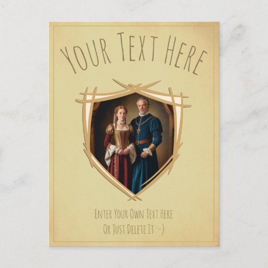 騎士のコート中世の古いファッションドヴィンテージ ポストカード (正面)