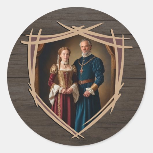 騎士のコート中世の古いファッションドヴィンテージ ラウンドシール (正面)