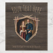 騎士のコート中世の古いファッションドヴィンテージ ワインラベル (シングルラベル)