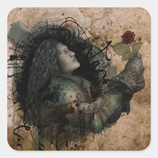 騎士のバラ スクエアシール (正面)