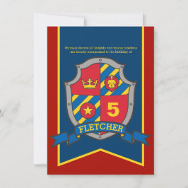 騎士の中世と処女5歳の誕生日招待状 招待状