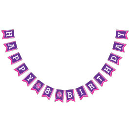 騎士の中世ハッピーバースデーの女の子のバンティング旗 バンティングフラッグ