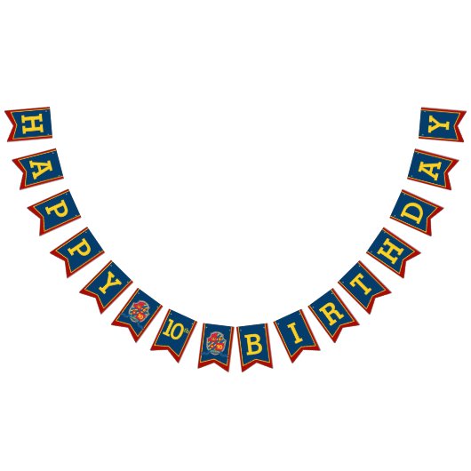 騎士の中世ハッピーバースデー10番目のバンティング旗 バンティングフラッグ (全)