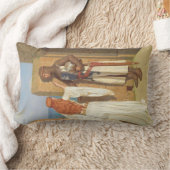 騎士の影(エドモンド・ブレア・レイトン著) ランバークッション (ブランケット)