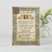 騎士の槍試合 中世の手稿 誕生日 招待状 (スタンド正面)