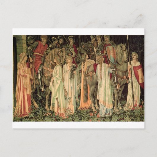 騎士の武装と出発 ポストカード (正面)