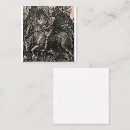 騎士の死と悪魔アルブレヒト決闘 スクエア名刺 (正面/裏面)