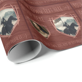 騎士の盾。コート・オブ・アームズ。安全バッジ。プレゼント ラッピングペーパー