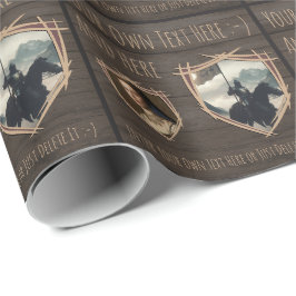 騎士の盾。コート・オブ・アームズ。安全バッジ。プレゼント ラッピングペーパー