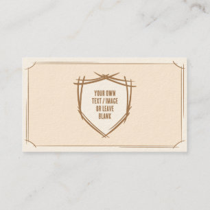 騎士の盾。コート・オブ・アームズ。安全バッジ。 名刺