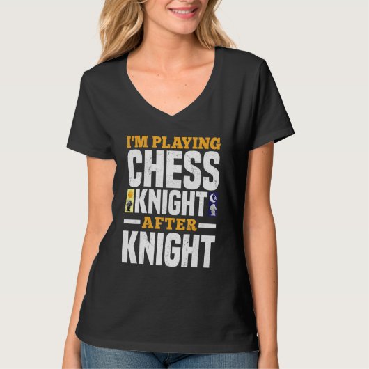 騎士の遊後は将棋の騎士だ Tシャツ (正面)