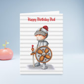 騎士の鎧とカーディナルバードの父の誕生日 カード