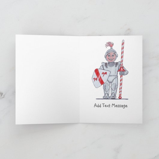 騎士の鎧のカードの漫画 カード (内部)