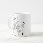 騎士の鎧を着た輝く花嫁 コーヒーマグカップ (正面左)