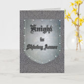 騎士の鎧輝く盾チェーンメール カード (黄色い花)