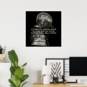 騎士の鎧輝く – 戦士やる気を起こさせる ポスター (ホームオフィス)