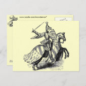 騎士の馬の葉書 ポストカード (正面/裏面)