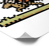 騎士の8ビットピクセルアートポスター ポスター (角)