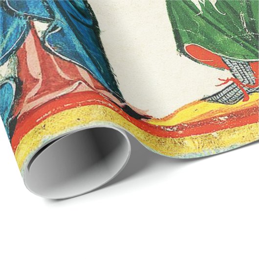 騎士は彼の女性によって武装し、中世のミニチュア ラッピングペーパー (ロールコーナー)