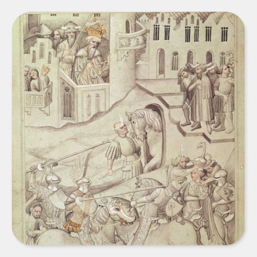 騎士は馬場内で可能性が高い スクエアシール (正面)