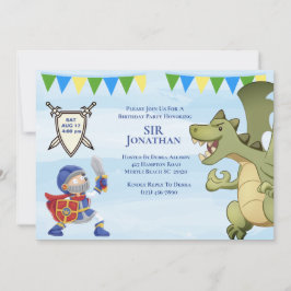 騎士インアーマードラゴンバースデーパーティーの招待 招待状