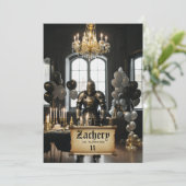 *~*騎士インアーマー中世テーマAP88誕生日 招待状 (スタンド正面)