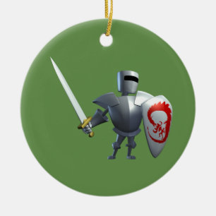 騎士クリスマスのオーナメント セラミックオーナメント