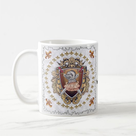 騎士シールドの姓 コーヒーマグカップ (左)