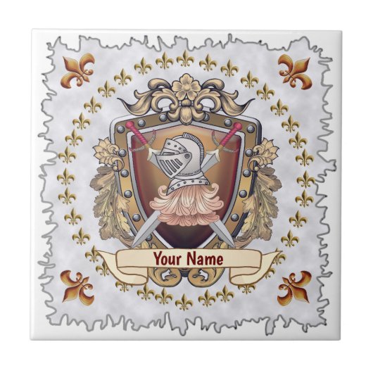 騎士シールドの姓 タイル (正面)