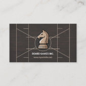 騎士チェスの駒 – ボードゲーム 名刺 (正面)