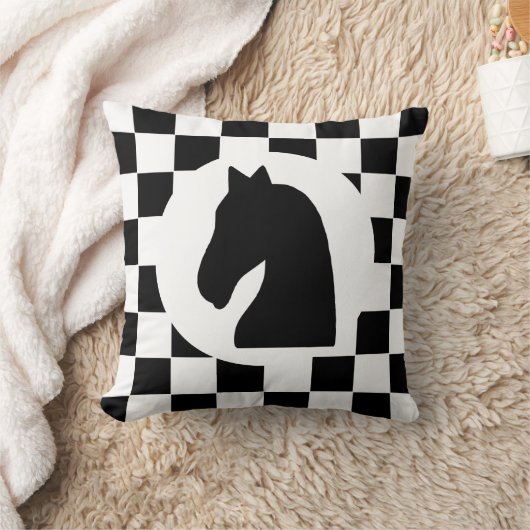 騎士チェスの駒 – 枕 – チェスをテーマにしたギフト (ブランケット)