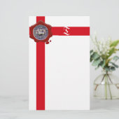 騎士テンプラの封印、モノグラム、白 便箋 (スタンド正面)