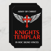 騎士テンプラユニークル十字中世の記章アート シーズンカード (正面/裏面)