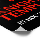 騎士テンプラユニークル十字中世の記章アート ポスター (角)