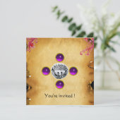 騎士テンプラータウ宝石の紫のシール 招待状 (スタンド正面)