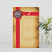 騎士テンプラールの封印モノグラム羊皮紙 便箋 (スタンド正面)