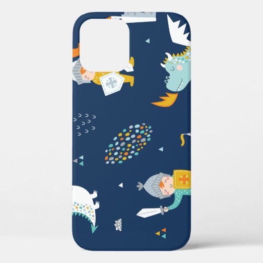 騎士ドラゴンキャッスル子供っぽいパターン Case-Mate iPhoneケース (裏面)