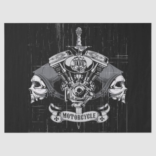 騎士ピストンのモーターサイクル 薄葉紙 (正面)