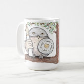 騎士フクロウ コーヒーマグカップ (正面左)