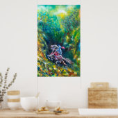 騎士ランスロット、緑の森に乗馬 ポスター (キッチン)